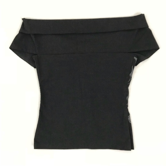 Fortunate Gray Top with Foldover Neckline Size M - Picture 5 of 5